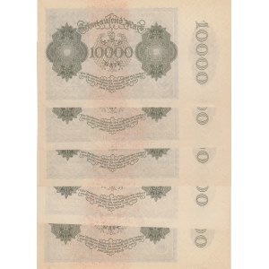 Germany, 10.000 Mark, 1922, UNC, p70, (Total 5 banknotes)
