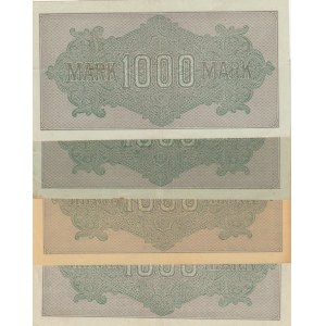 Germany, 1000 Mark, 1922, VF /XF, p76, (Total 5 banknotes)