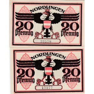 Germany, Notgeld, 20 Pfennig, 1919, UNC, (Total 2 banknotes)