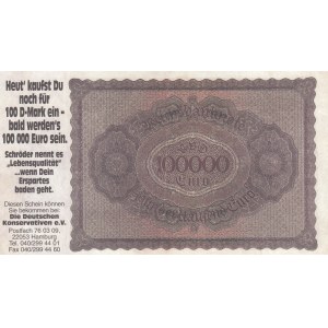 Germany, 100.000 Euro, 1923, UNC, FANTASY BANKNOTE