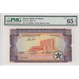 Ghana, 5 Pounds, 1962, UNC, p3d