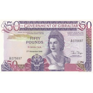 Gibraltar, 50 Pounds, 1986, UNC, p24