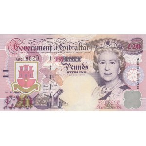 Gibraltar, 20 Pounds, 2006, UNC, p33a