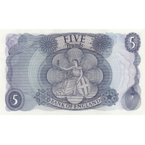 Great Britain, 5 Pounds, 1963, AUNC, p375a