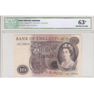 Great Britain, 10 Pounds, 1964, UNC, p376a