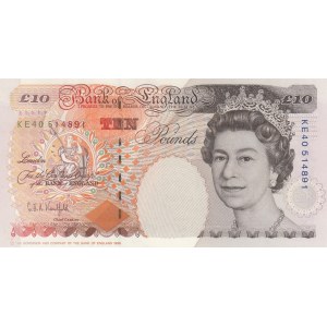 Great Britain, 10 Pounds, 1993, UNC, p386a