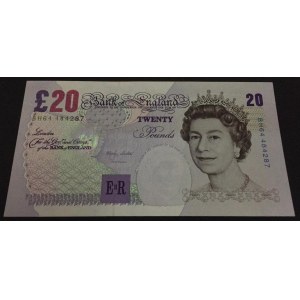 Great Britain, 20 Pounds, 1999, UNC, p390a