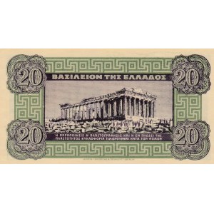 Greece, 20 Drachmai, 1940, UNC, p315