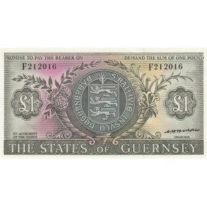 Guernsey, 1 Pound, 1969, UNC, p45b