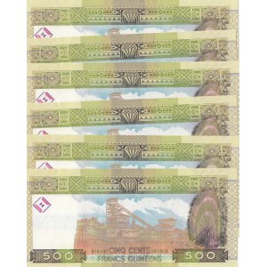 Guinee, 500 Francs Guinees, 1960, UNC, p39, (Total 6 banknotes)