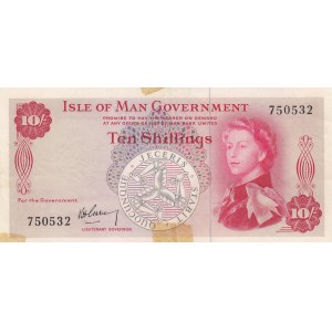 Isle Of Man, 10 Shillings, 1961, XF, p24a