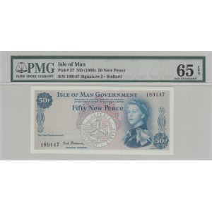 Isle of Man, 50 New Pence, 1969, UNC, p27