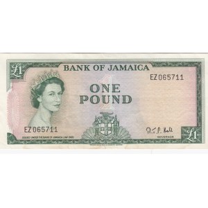 Jamaica, 1 Pound, 1964, AUNC, p51Cd