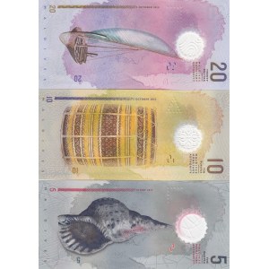 Maldives, 5-10 and 20 Rufiyaa, 2015-2017, UNC, (Total 3 banknotes)