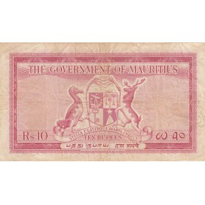 Mauritius, 10 Rupees, 1955, VF, p28b