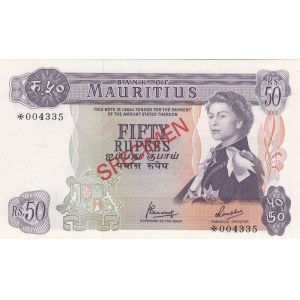 Mauritius, 50 Rupees, 1967, UNC, p33c, SPECIMEN