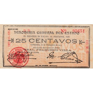 Mexico, 25 Centavos, 1913, XF, Ps551