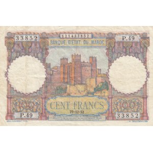 Morocco, 100 Francs, 1952, VF, p45