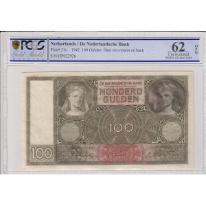 Netherlands, 100 Gulden, 1942, UNC, p51c