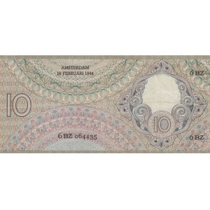 Netherlands, 10 Gulden, 1944, VF (+), p59