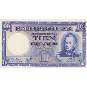 Netherlands, 10 Gulden, 1945, UNC, p75b