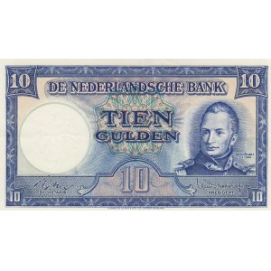Netherlands, 10 Gulden, 1945, XF (+), p75b