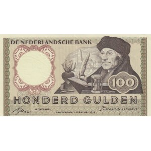 Netherlands, 100 Gulden, 1953, AUNC, p88