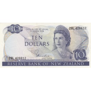 New Zealand, 10 Dollars, 1977, UNC, p166d