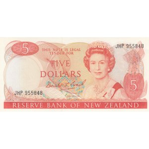 New Zealand, 5 Dollars, 1989, UNC, p171c