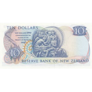 New Zealand, 10 Pounds, 1990, UNC, p176a