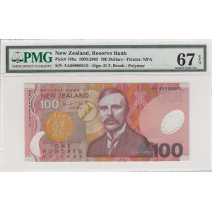 New Zelland, 100 dollars, 1999-2003, UNC, p189a
