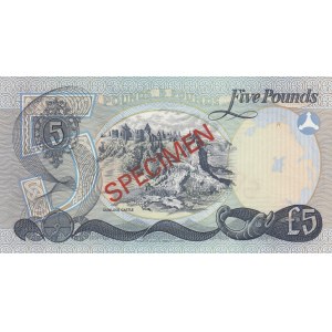 Northern Ireland, 5 Pounds, 1977, UNC, p248, SPECIMEN