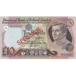 Northern Ireland, 10 Pounds, 1977, UNC, p249, SPECIMEN