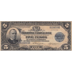 Philippines, 5 Pesos 1921, XF (-), p53