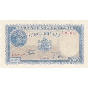 Romania, 5000 Lei, 1943, UNC, p55