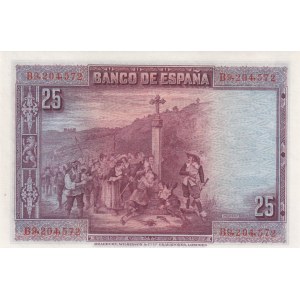 Spain, 25 Pesetas, 1928, UNC, p74b
