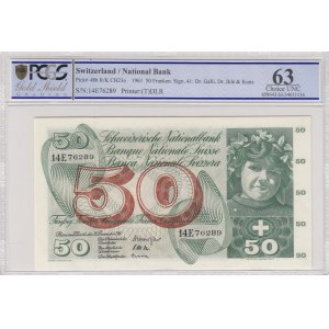 Switzerland, 50 Franken, 1961, UNC, p48b