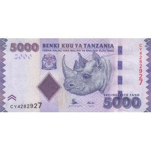Tanzania, 5000 Shillings, 2015, UNC, p43b