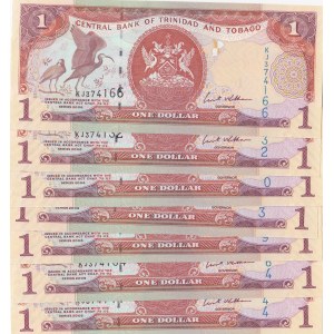 Trinidad and Tobago, 1 Dollar, 2006, UNC, p44, (Total 7 banknotes)