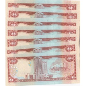 Trinidad and Tobago, 1 Dollar, 2006, UNC, p44, (Total 7 banknotes)