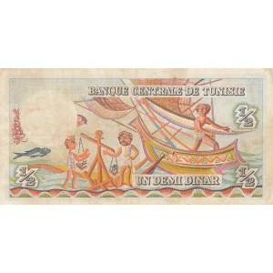 Tunisia, 1/2 Dinar, 1965, UNC, p62a