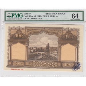 Turkey, 100 Livre, 1927, UNC, p122, SPECIMEN PROOF