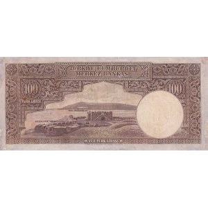 Turkey, 100 Lira, 1942-1944, VF, pUNLIST, RARE