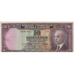 Turkey, 50 Kurush, 1942-1944, UNC, p133