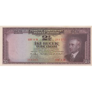 Turkey, 2 1/2 Lira, 1947, UNC, p140