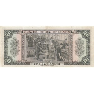 Turkey, 500 Lira, 1946, XF, p145