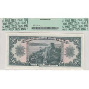 Turkey, 100 Lira, 1947, UNC, p149, SPECIMEN