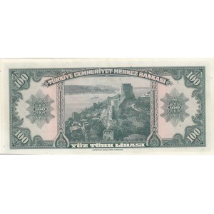 Turkey, 100 Lira, 1947, XF, p149