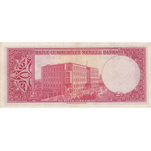 Turkey, 2 1/2 Lira, 1957, ÇOK ÇOK TEMİZ , p152