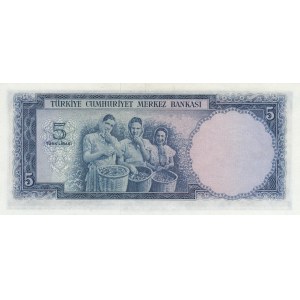 Turkey, 5 Lira, 1952, UNC, p154